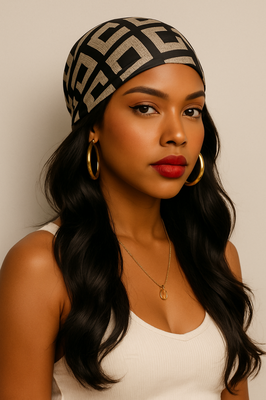 Aera by Her Aera Grid Scarf